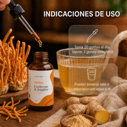Indicaciones de uso del extracto de Cordyceps Micovitae