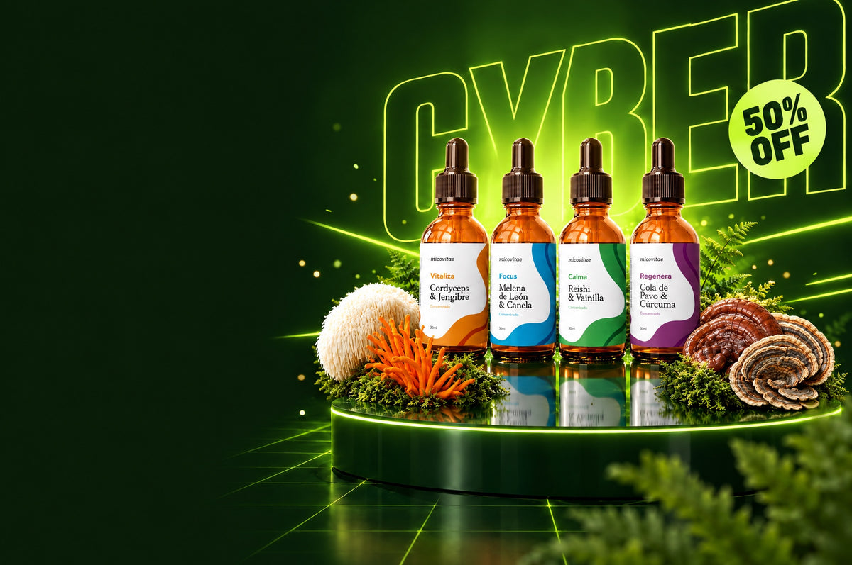 Extractos líquidos Micovitae Vitaliza, Focus, Calma y Regenera en Cyber Monday, hasta 50% OFF